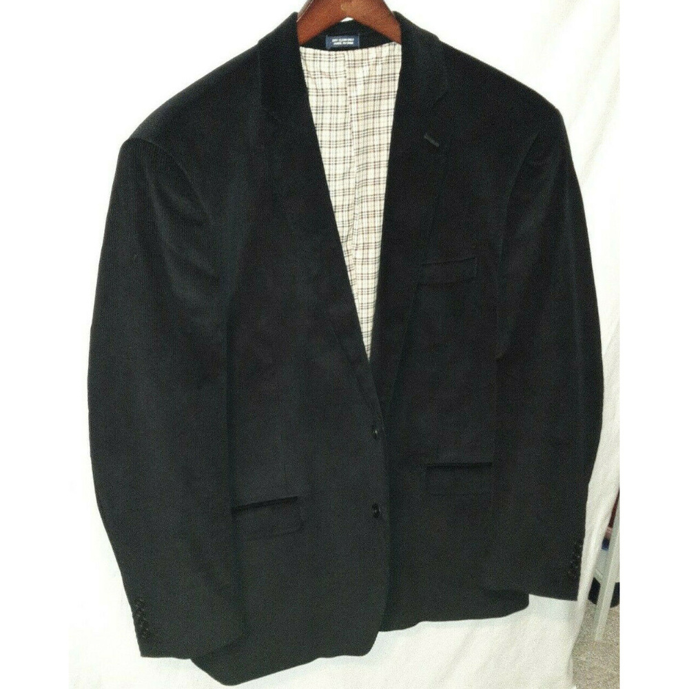 SADDLEBRED CORDUROY BLAZER MENS 46L - Black Jacket
